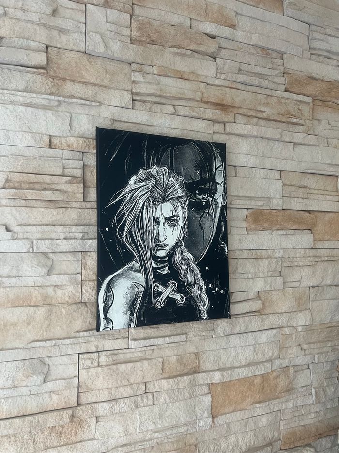 Tableau Jinx double regard Arcane en toile 30x40cm - photo numéro 2