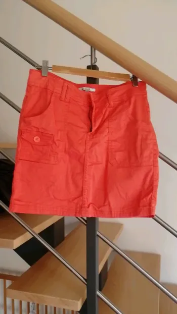 Jupe courte corail