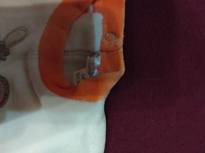 Pyjama taille naissance en velours - photo numéro 2