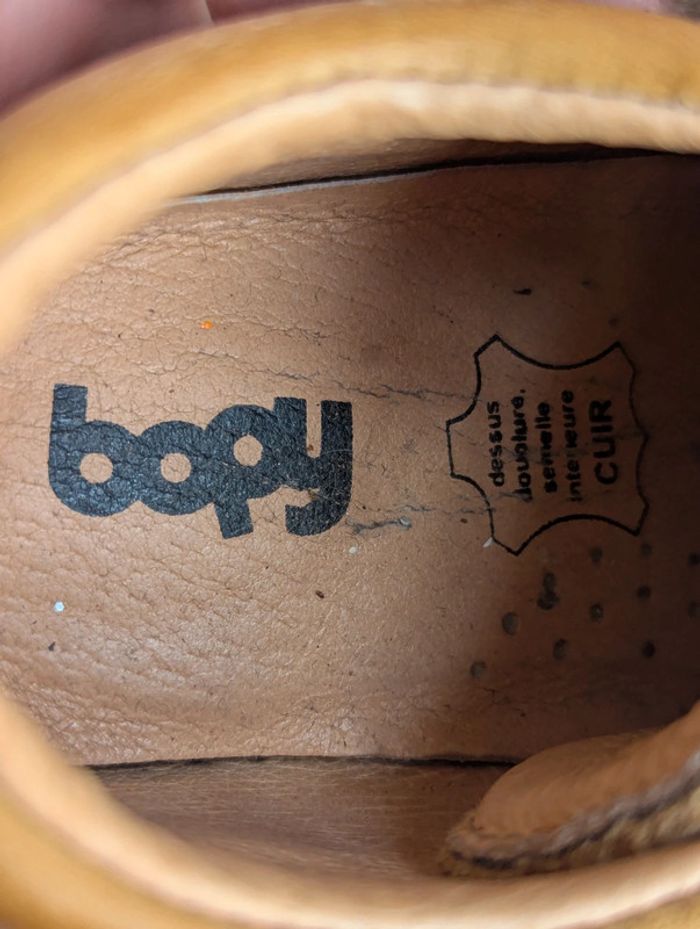 Chaussures en cuir camel à étoile bordeaux Bopy – taille 22 - photo numéro 6