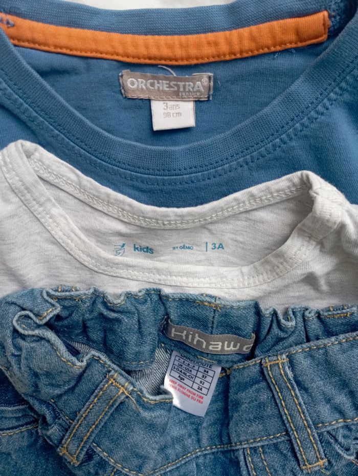 Lot 1 jean et 2 TS ml marque diverses 3 ans neuf 10€ - photo numéro 2