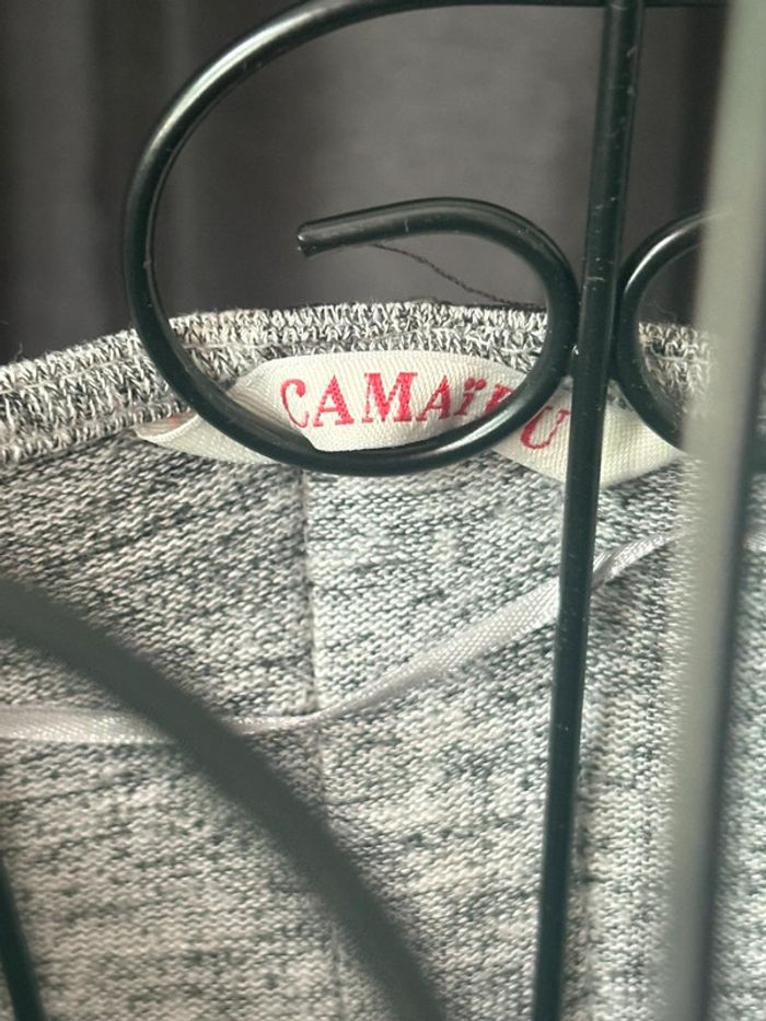 T-shirt Camaïeu - Taille XL - Gris - Bon état - photo numéro 2