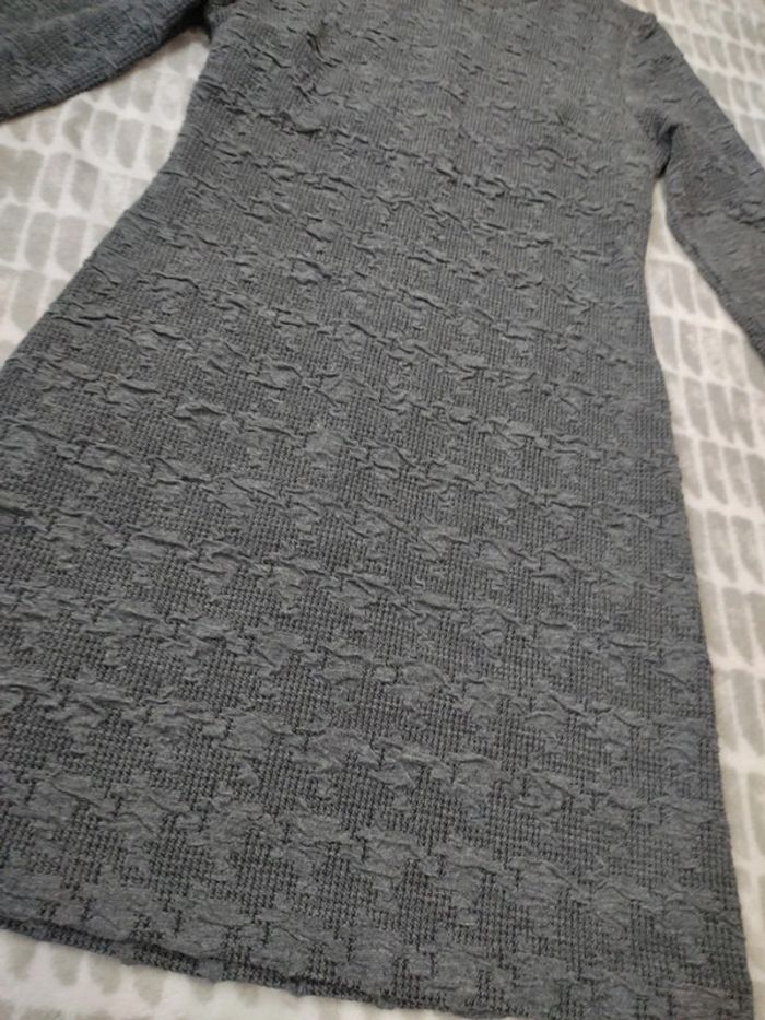 Robe hiver manches 3/4 gris tramé la fée maraboutée taille S 36 - photo numéro 2