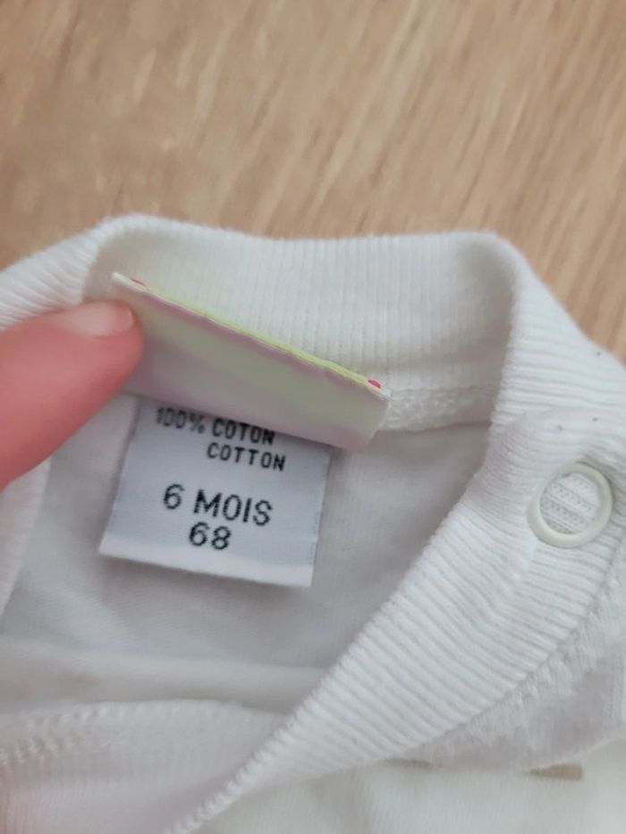T-shirt manches longues Aubisou 6 mois - photo numéro 4