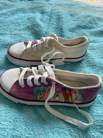 Chaussure fille à lacets, basket fille Barbie personnalisée, pointure 33