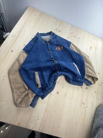 Varsity Jacket Teddy Jean Bleu USA 90’s XL