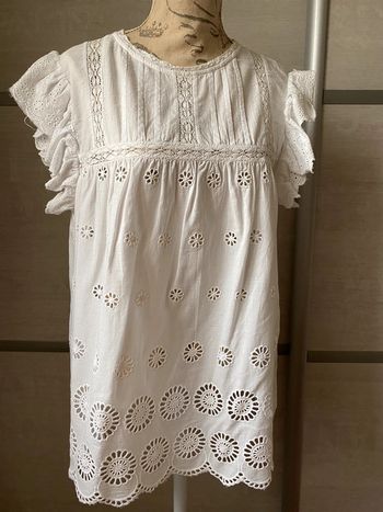 Tunique broderie crème