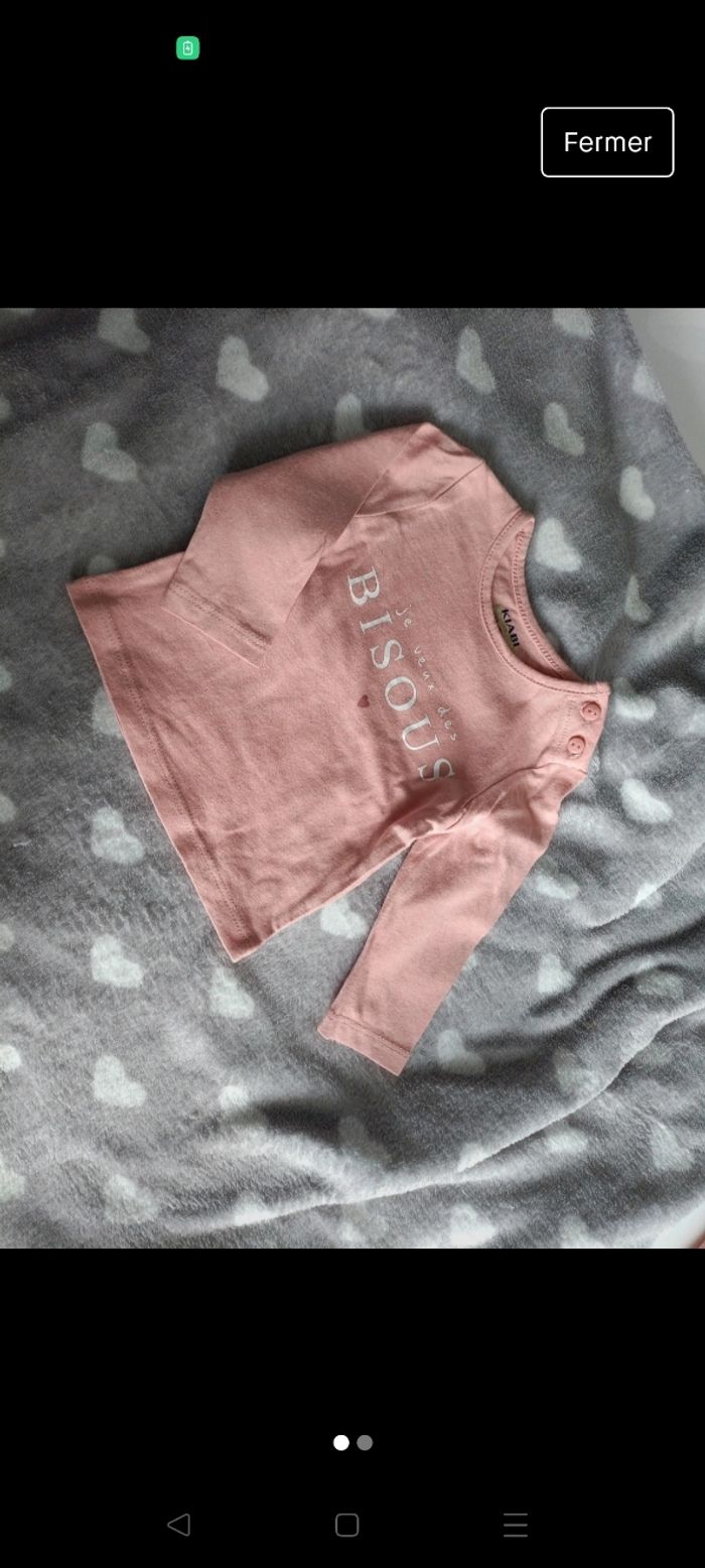 T-shirt manche longue 1mois