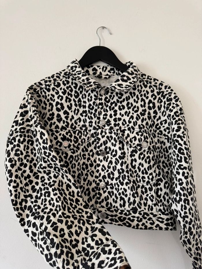 Veste Jean H&M Imprimé Léopard Taille XXS - photo numéro 7