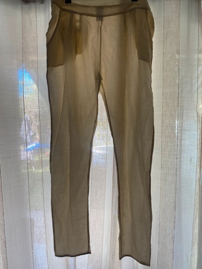 Pantalon ultra léger Américain Vintage beige - photo numéro 10