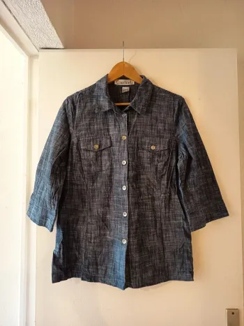 Chemise/veste légère en Jean manches 3/4 Collection L en 44
