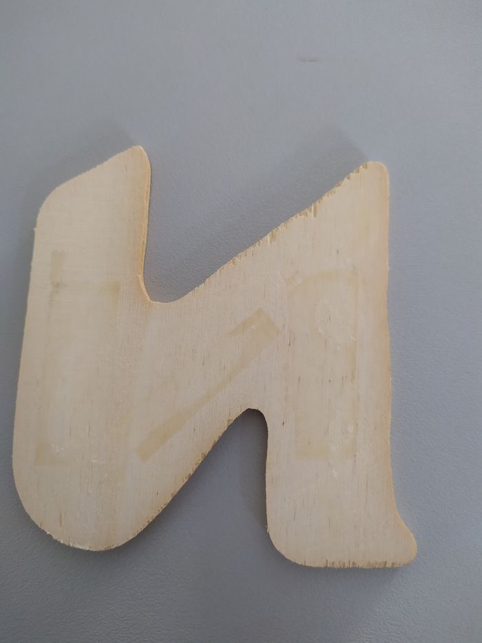 Lettre N en bois - photo numéro 4