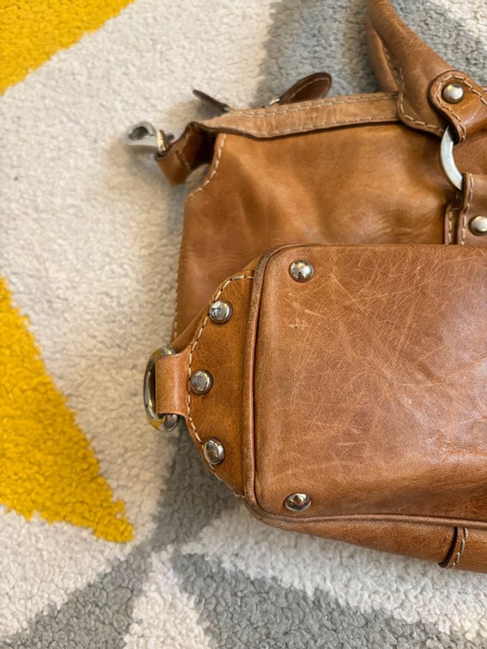 Sac à main en cuir Osprey couleur marron clair - photo numéro 7