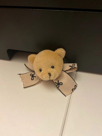 Barrette tête d’ourson avec noeud