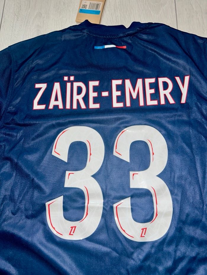 Maillot Paris Saint germain Floque warren zaïre emery - photo numéro 6