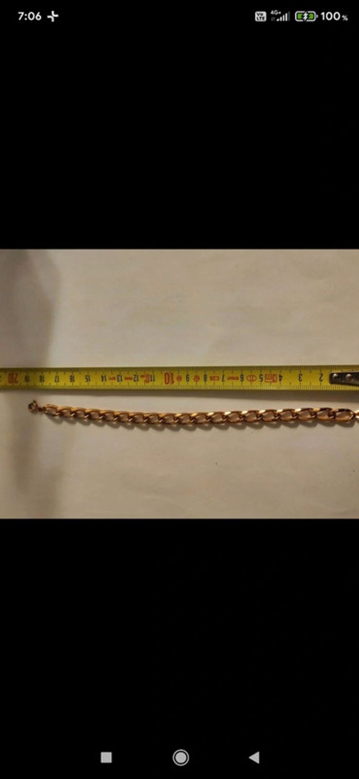 Bracelet mailles plaqué or - photo numéro 7