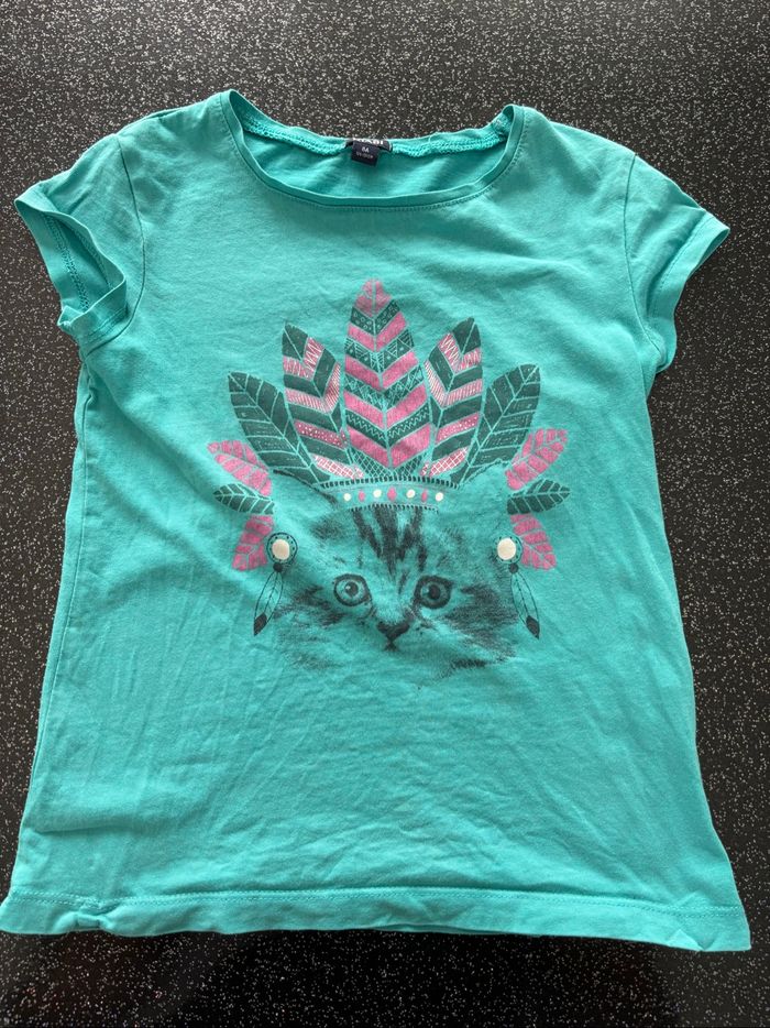 Kiabi - t-shirt chat fille 8 ans