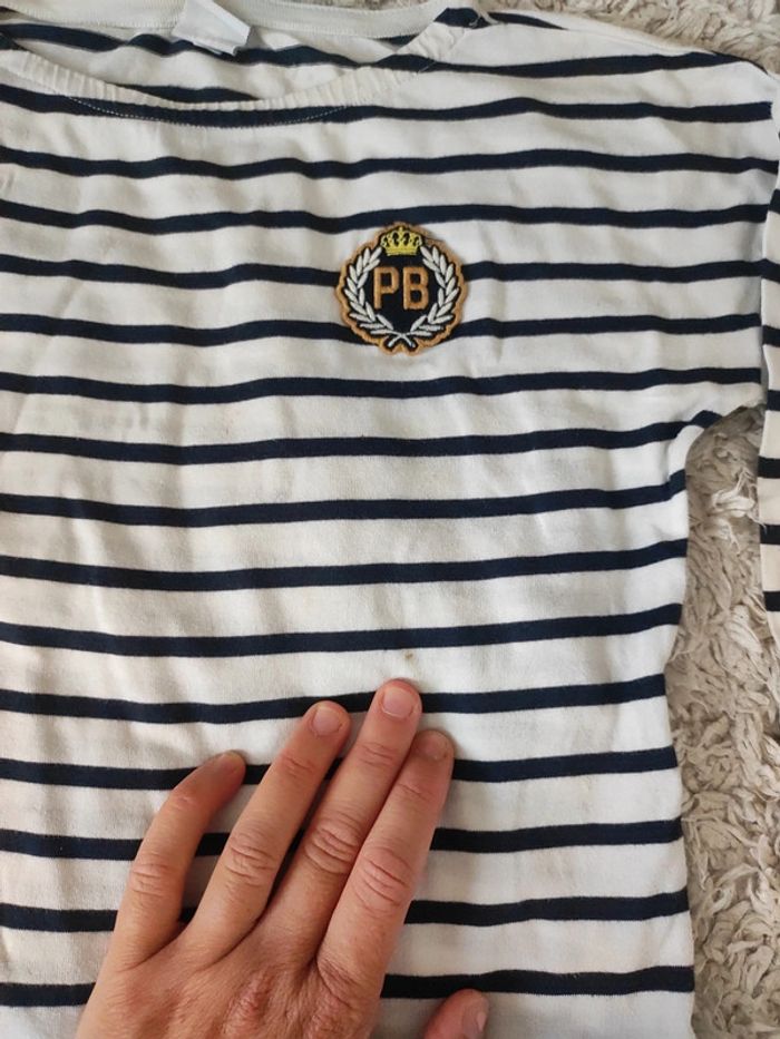 T shirt manches longues petit bateau - photo numéro 2