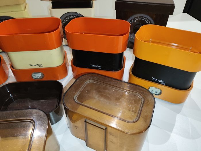Balances de Cuisine Terraillon 5000 4000 3000 2000 Vintage Retro 70 80 1976 Orange Rouge Noir Bois Collection - photo numéro 9