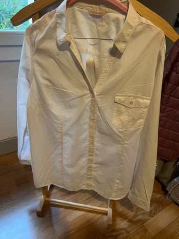 Blouse blanche manches longues Camaïeu 