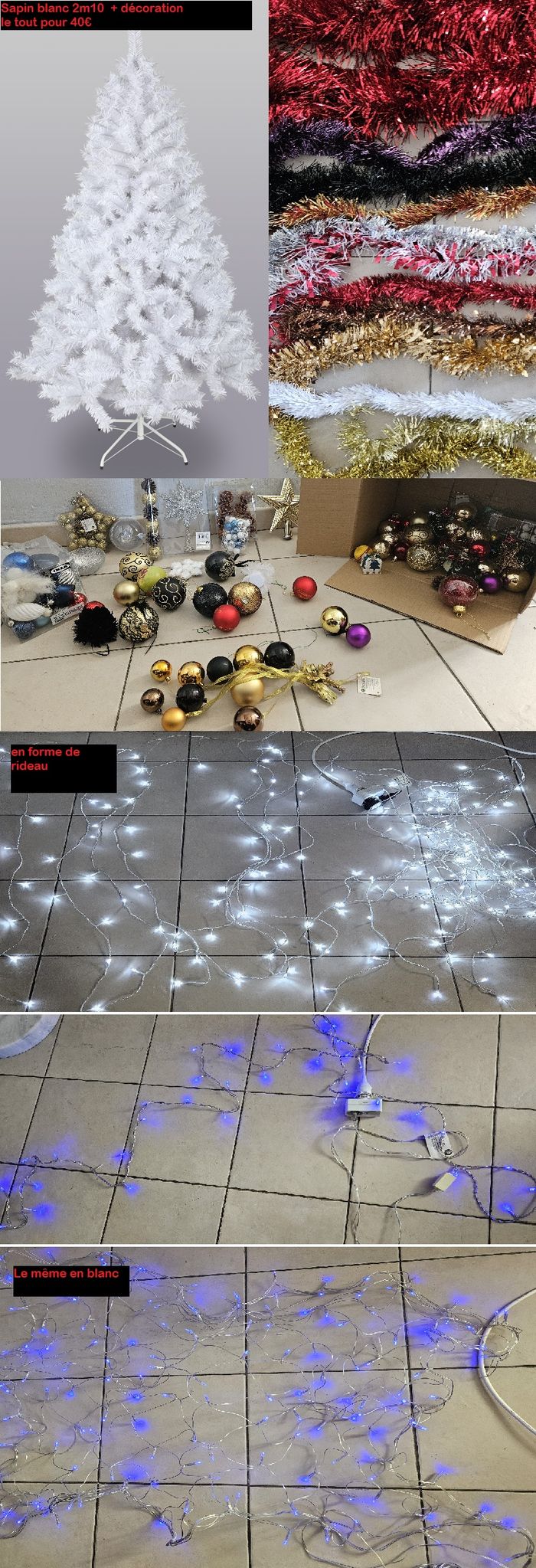 sapin de noël + décoration - photo numéro 7