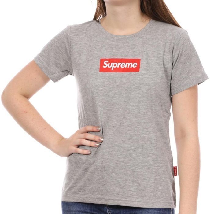 T-shirt supreme gris pour femme. - photo numéro 5