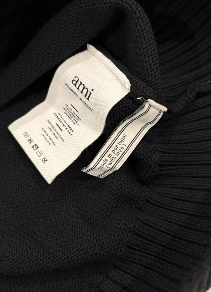 Pull AMI Paris Noir Taille M - photo numéro 5