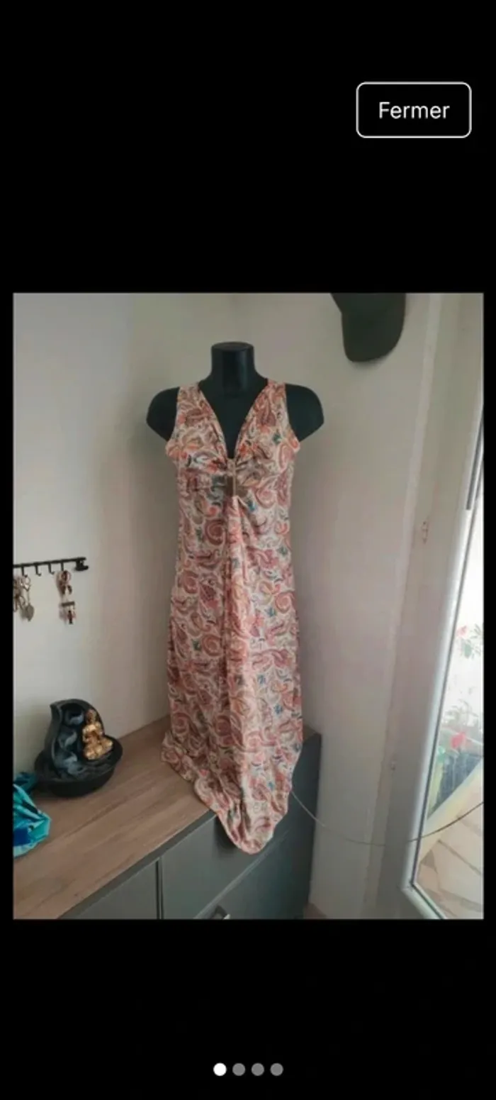 Robe longue taille 38 65% Coton