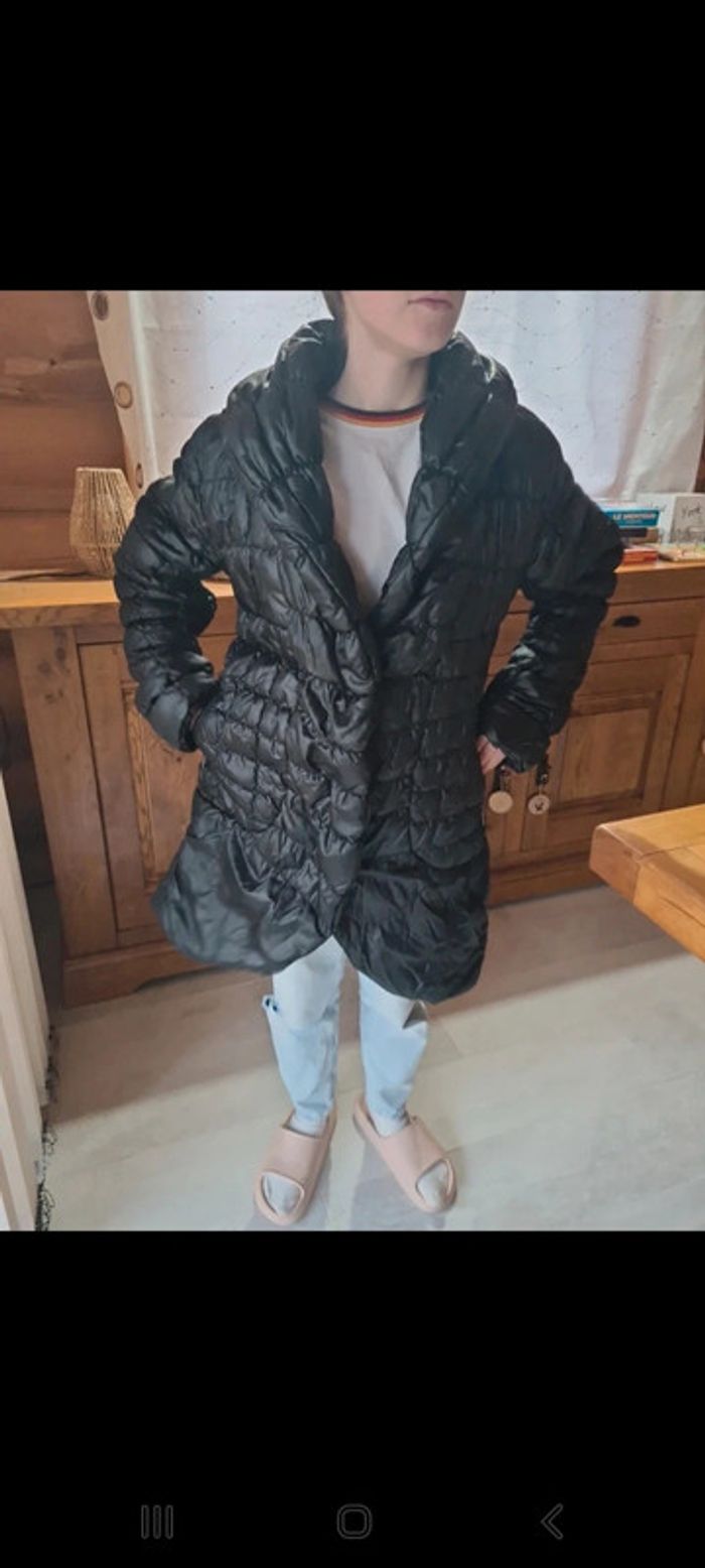 Manteau noir parka duffle coat