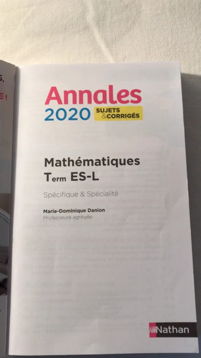 Annales de maths - photo numéro 2