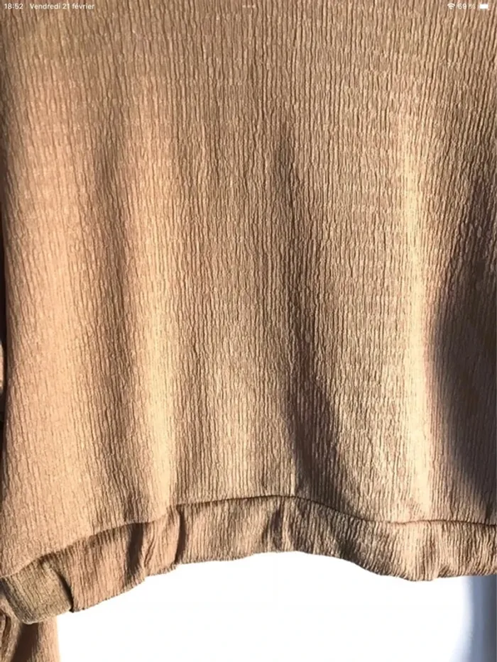 Crop top taille 36 marron clair neuf sans étiquette - photo numéro 3