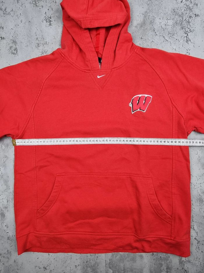 Pull à capuche Nike – Rouge – Taille L Femmes (mesures en photos) - photo numéro 11