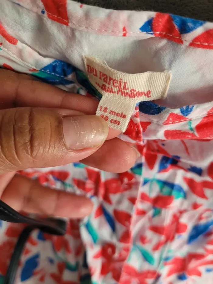 Salopette longue à imprimé fleuri pour bébé fille - photo numéro 3