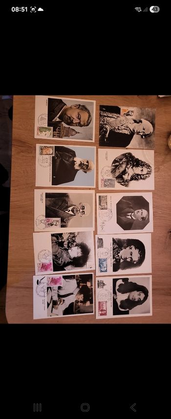 Lot cartes de collection