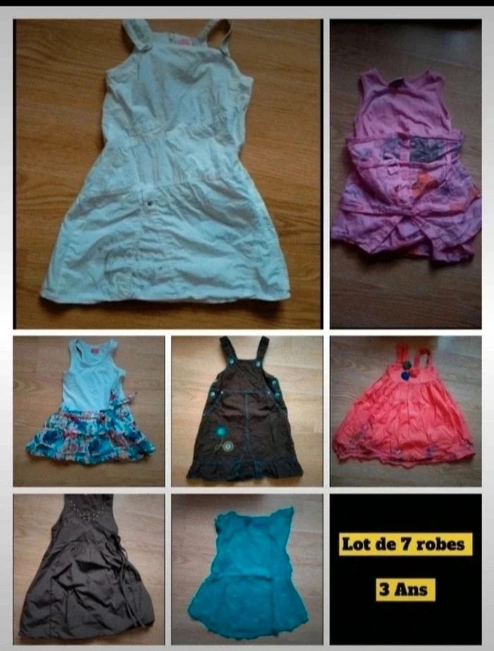 Lot de 7 robes été . Filles 👗
taille 3 ans