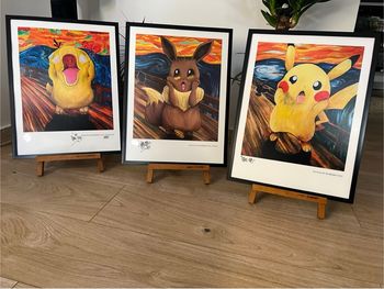 Set des 3 affiches d’art Pokémon Le cri Munch