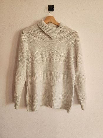 Pull blanc Damart – col montant – taille 42 – bon état