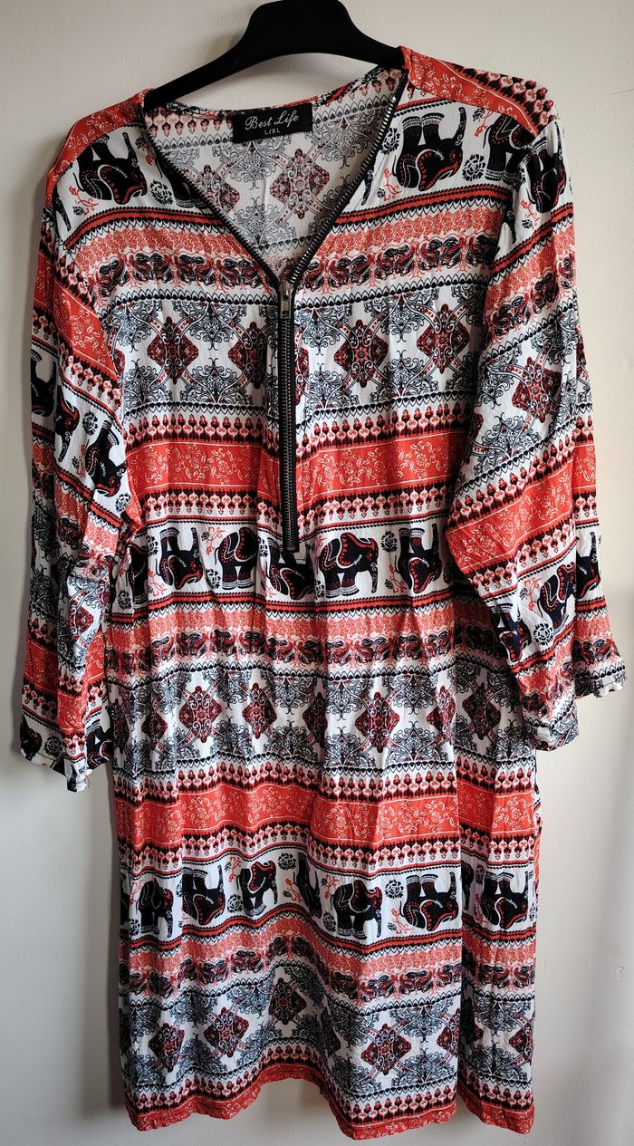 Robe imprimée ethnique à éléphants – Best Life