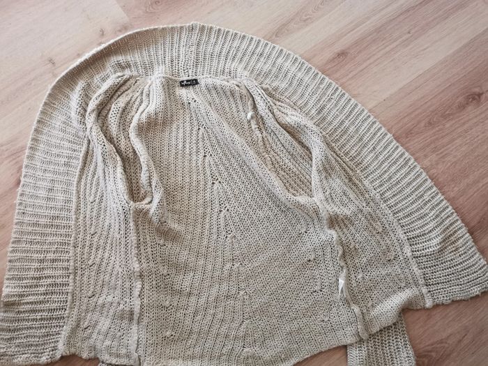 Gilet gris clair en maille - photo numéro 5