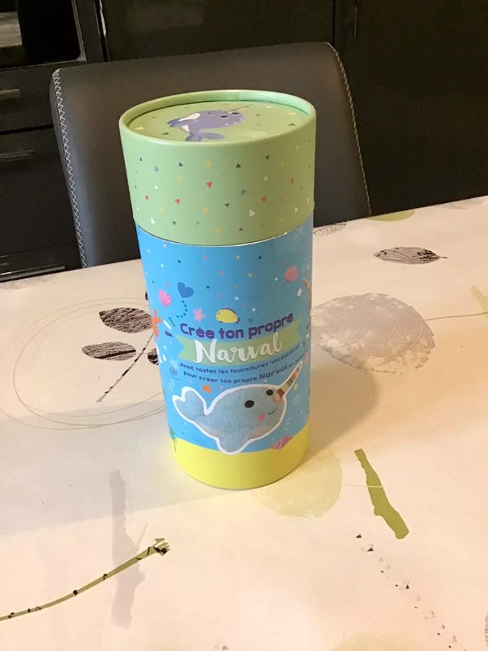 Kit créatif créer ta peluche Narval , construit ta propre peluche Narval
