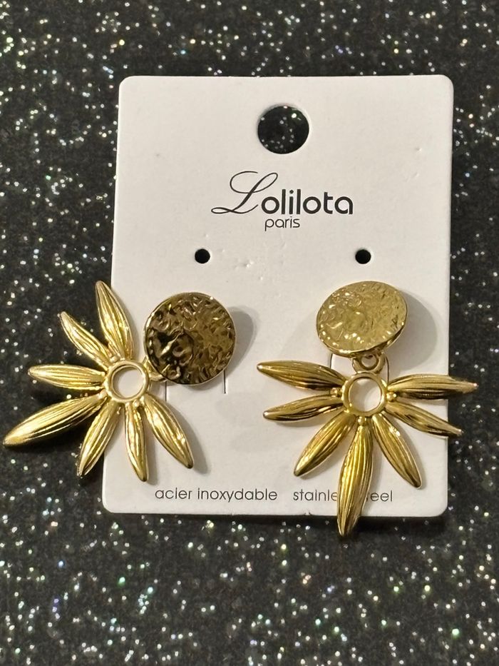 NEUF - Paire boucles d’oreille acier inoxydable - photo numéro 2