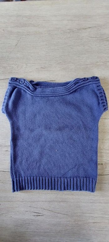 Pull bleu sans manche, Prémaman, 4 ans