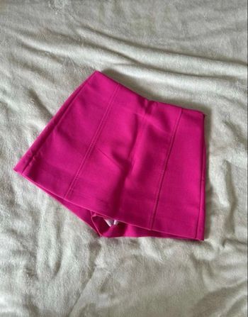 jupe short zara rose fushia 