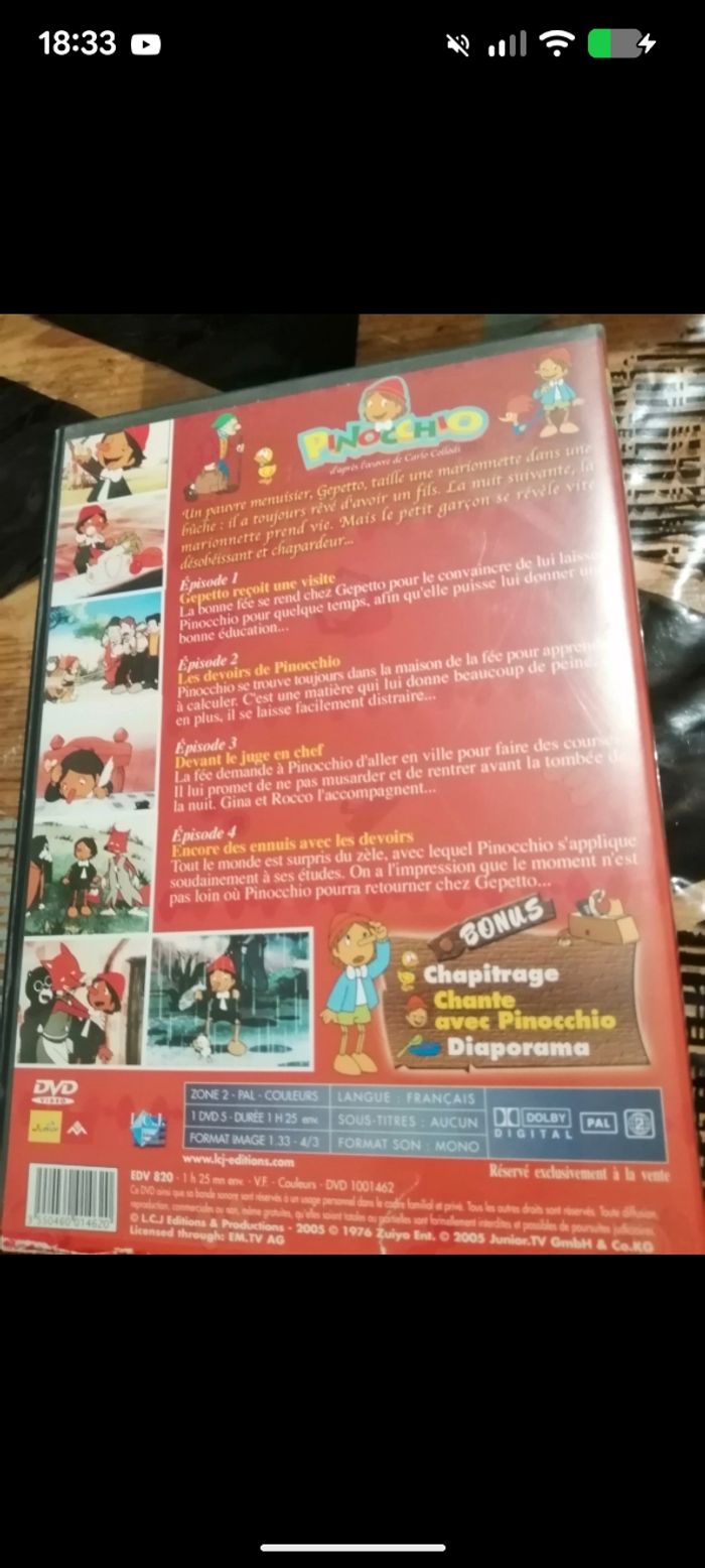 DVD L'éducation de Pinocchio. - photo numéro 2