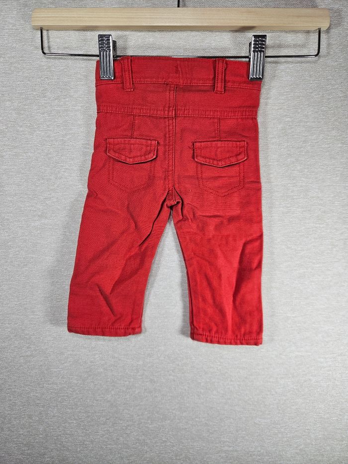 Pantalon rouge tape à l'œil 3 mois - photo numéro 4