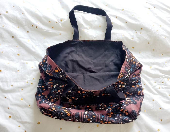 Tote Bag Grande Taille - Marron/Noir - photo numéro 2
