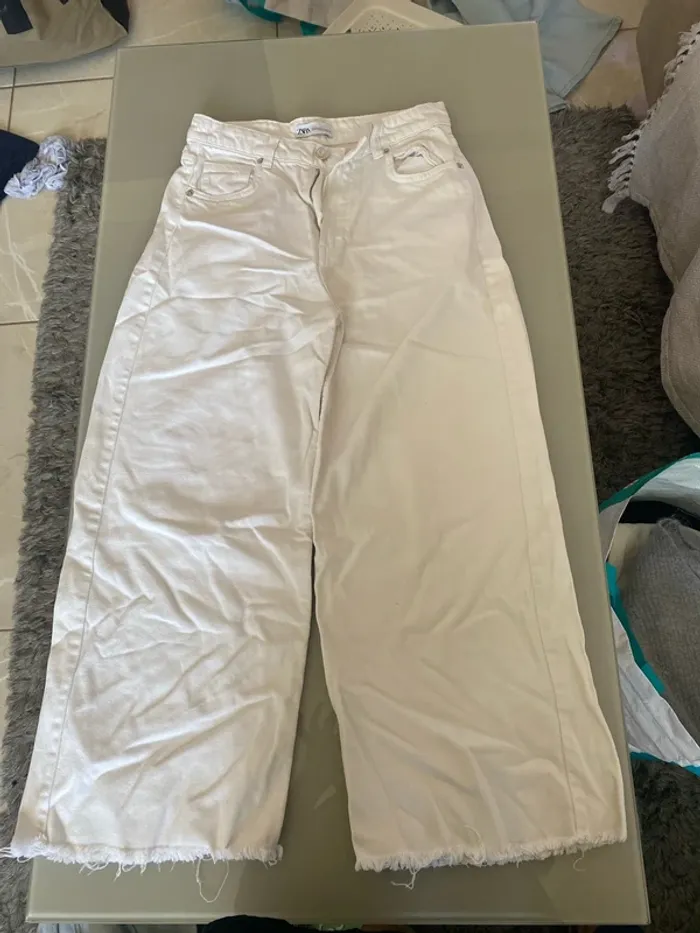 Jeans large 3/4 zara - photo numéro 2