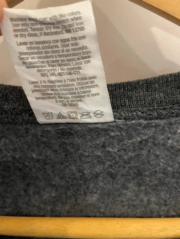Crewneck Jerzees print grey Unisex L - photo numéro 5