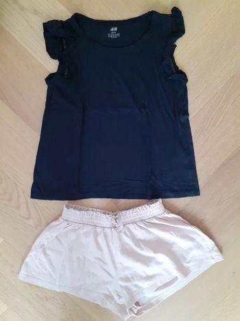 Short et t-shirt fille 10 ans / 12 ans H&M
