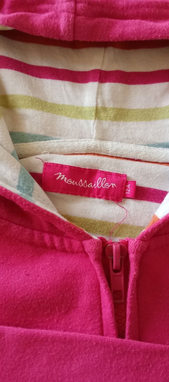 Veste zippée fushia fille - photo numéro 2